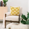 16"x16" Leah Keggi Acoustic Wave Mustard Square Throw Pillow White - Deny Designs 1 16"x16" Leah Keggi Acoustic Wave Mustard Square Throw Pillow White - Deny Designs -Home Decoration Series GUEST 61328847 92a9 4c10 8e65 5fefceb40538