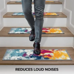 World Rug Gallery Modern Abstract Non-Slip Stair Treads -Home Decoration Series GUEST 6303eda1 ea3a 4f0c ab0f b1a6f89160c5