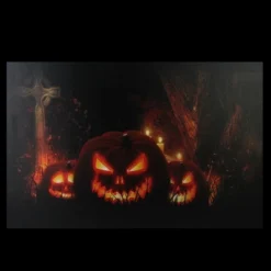 Northlight LED Lighted Jack-O-Lanterns In A Cemetery Halloween Canvas Wall Art 23.5" X 15.5" -Home Decoration Series GUEST 647aff90 b7f4 4727 bb6c 4f91e620dcd7