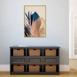 22" X 33" Pastel Jungle Plants 3 By Ian Winstanley Framed Canvas Wall Art Gold - Amanti Art -Home Decoration Series GUEST 64a76197 9239 4f7f 9636 a9e2f0b38e97