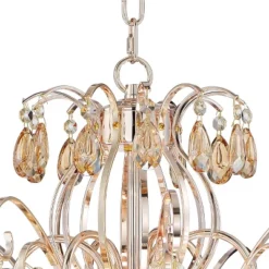 Vienna Full Spectrum Mellie Champagne Gold Chandelier 24" Wide French Crystal 6-Light Fixture For Dining Room House Kitchen Island Entryway Bedroom -Home Decoration Series GUEST 64e15170 a9c1 4d09 99a1 eca8eaa879d6