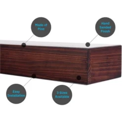 Austin Floating Wood Mantel Shelf Pine Wood Rustic Shelf | Mantels Direct -Home Decoration Series GUEST 65bcb225 8942 4848 88ce b08fc52df298