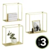 MDesign Metal Floating Wall Mount Vertical Display Frames, Set Of 3