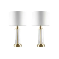 Set Of 2 Clarity Glass Table Lamp Gold - 510 Design 12 Set Of 2 Clarity Glass Table Lamp Gold - 510 Design -Home Decoration Series GUEST 68e46e8c 0cd6 4526 939d 0ebeb42c0a1a