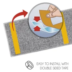 SussexHome Floral Design Cotton Anti-Slip Stair Treads, 9” X 28“ -Home Decoration Series GUEST 6b3d7c39 3da2 41bb 9a1f 07b2341ec680