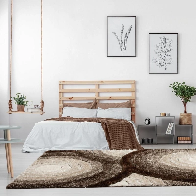 Luxe Weavers Shag Geometric Area Rug, Modern, Stain Resistant, Easy Indoor Rugs For Bedroom, Living Room 9 Luxe Weavers Shag Geometric Area Rug, Modern, Stain Resistant, Easy Indoor Rugs For Bedroom, Living Room - Image 7