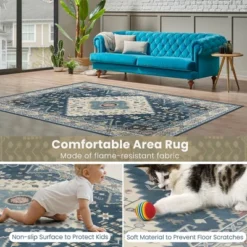 Costway Area Rugs 5'4'' X 6'7''5'4'' X 7'7'' Faux Wool Fabric Doormat Home Carpet Living Room Bedroom -Home Decoration Series GUEST 6d92e6b1 837c 4d09 878c e294cb7d28ee