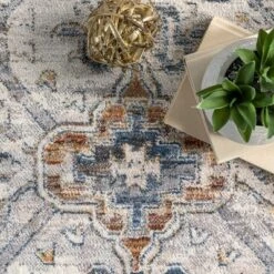 NuLOOM Addison Transitional Faded Medallion Fringe Area Rug -Home Decoration Series GUEST 7098d4e1 db1a 4485 8928 b5c63d882221