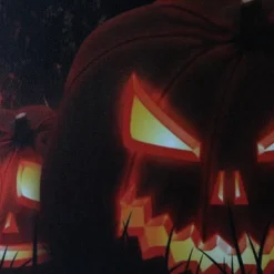 Northlight LED Lighted Jack-O-Lanterns In A Cemetery Halloween Canvas Wall Art 23.5" X 15.5" -Home Decoration Series GUEST 70c4cd64 9478 4def 85b2 c375dd9e596f