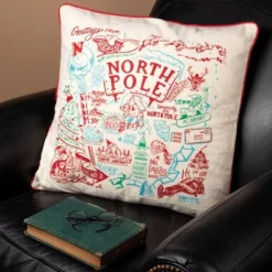 Primitives By Kathy Decorative Super North Pole Holiday Throw Pillow