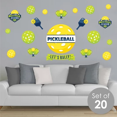 Big Dot Of Happiness Let’s Rally - Pickleball - Peel And Stick Sports Decor Vinyl Wall Art Stickers - Wall Decals - Set Of 20 3 Big Dot Of Happiness Let’s Rally - Pickleball - Peel And Stick Sports Decor Vinyl Wall Art Stickers - Wall Decals - Set Of 20