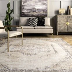 NuLOOM Glenda Machine Washable Faded Medallion Area Rug -Home Decoration Series GUEST 73ca5300 c720 48e6 bbe8 1b2ba0d3a492