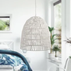 15" 1-Light Imara Pendant Hemp White - River Of Goods 15 15" 1-Light Imara Pendant Hemp White - River Of Goods -Home Decoration Series GUEST 73df3b8d 74c5 4195 958a 5ad9374ec076