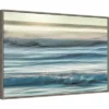 33" X 23" Motion Blur Of Sunset On Coast By Don Paulson Danita Delimont Framed Canvas Wall Art Print - Amanti Art