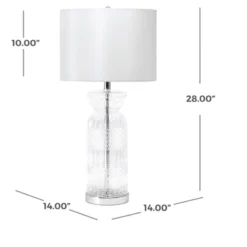 NuLOOM Catania 28" Glass Table Lamp -Home Decoration Series GUEST 75d9cba0 d403 4b6f b4e7 d4660615a9a9