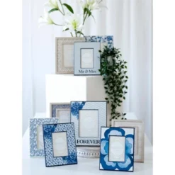 Shiraleah Blue Eden Woven 4x6 Picture Frame -Home Decoration Series GUEST 76ee3058 5957 433f 82ed 24571e710ea0