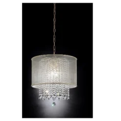 21" Antique Metal Chandelier Ceiling Lamp With Chain Brown - Ore International -Home Decoration Series GUEST 7952f600 0989 4f5e 9da1 2e3029f310ab