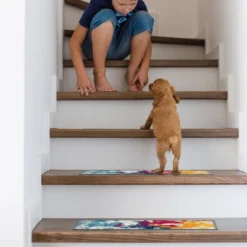 World Rug Gallery Modern Abstract Non-Slip Stair Treads -Home Decoration Series GUEST 79961b7a 44a9 4ded 8c13 11dc9f8e5b33