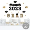 Big Dot Of Happiness Gold Class Of 2023 Graduation Party Wall Decals Set Of 20
