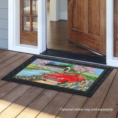 Spring Covered Bridge Doormat Pickup Truck Indoor Outdoor 30" X 18" Briarwood Lane 4 Spring Covered Bridge Doormat Pickup Truck Indoor Outdoor 30" X 18" Briarwood Lane - Image 2