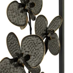 Set Of 2 Metal Floral Orchid Wall Decors With Black Frame Black - Olivia & May -Home Decoration Series GUEST 7eaa6bf3 61f8 4136 afb5 fe903d2e894c