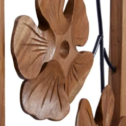 Set Of 2 Teak Wood Floral Handmade Framed Carved Wall Decors With Metal Wire Brown - Olivia & May -Home Decoration Series GUEST 7f352be8 67c4 4dc8 be90 f490977eec99