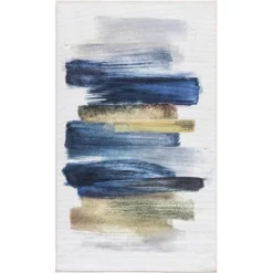 Nourison Washables Abstract Brushstroke Indoor Non-Skid Area Rug -Home Decoration Series GUEST 7ff5c9d4 fdc1 48be b95e e234ea5b953d