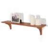 7.5" X 35" Mission Shelf With Bracket Honey Oak - InPlace