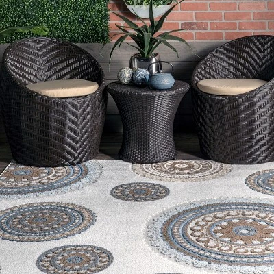 NuLOOM Andi Textured Geometric Indoor And Outdoor Patio Area Rug 9 NuLOOM Andi Textured Geometric Indoor And Outdoor Patio Area Rug - Image 7