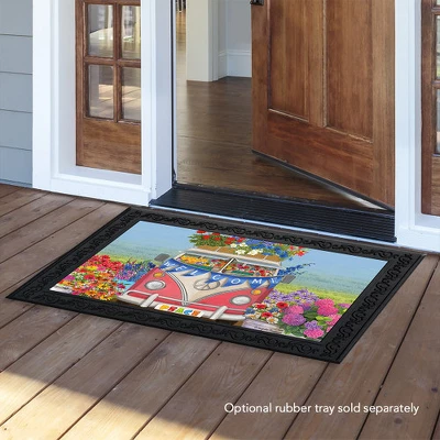 Peace Van Floral Doormat Everyday Indoor Outdoor 30" X 18" Briarwood Lane 4 Peace Van Floral Doormat Everyday Indoor Outdoor 30" X 18" Briarwood Lane - Image 2