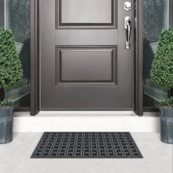 1'6"x2'6" Woven Rubber All Seasons Scraper Rug Black - Apache Mills -Home Decoration Series GUEST 8263d089 5a53 435f aaec f3e88c9d07a9