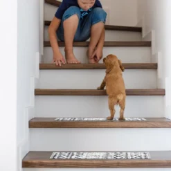 World Rug Gallery Distressed Bohemian Non-Slip Stair Treads -Home Decoration Series GUEST 82abd620 39cd 4965 b2af e311d262b63b