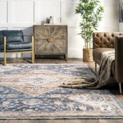 NuLOOM Addison Transitional Faded Medallion Fringe Area Rug -Home Decoration Series GUEST 82db0147 abdf 4c08 b841 9ca8f2496cd5