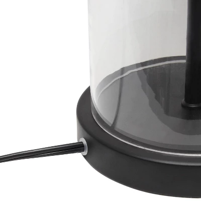 Entrapped Glass Table Lamp With Fabric Shade Black - Lalia Home 8 Entrapped Glass Table Lamp With Fabric Shade Black - Lalia Home - Image 6