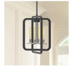 Defong 4-Light Black Pendant Lighting Fixture -Home Decoration Series GUEST 8444779f 9a58 4dc7 a66d 8aebd226b86b