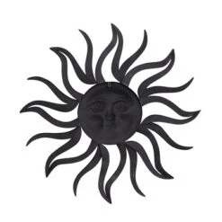 Metal Sunburst Wall Decor With Distressed Copper Like Finish Brass - Olivia & May -Home Decoration Series GUEST 84525bc2 0d30 4de8 bf40 d70df0d43975