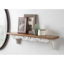 28" X 6" Abberly Wood Decorative Wall Shelf Rustic Brown - Kate & Laurel All Things Decor -Home Decoration Series GUEST 86e24278 4fb0 4c53 b685 19a2c39138df