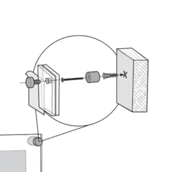 Azar Displays Floating Acrylic Wall Frame With Silver Stand Off Caps: 9" X 12" Graphic Size, Overall Frame Size: 13" X 16" -Home Decoration Series GUEST 886b7015 7362 4d1b bda2 9e7a576c11bc