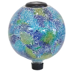 Sunnydaze Decor Sunnydaze Crackled Glass Azul Terra Design Indoor/Outdoor Garden Gazing Globe With LED Solar Light - 10" Diameter - Blue And Green 16 Sunnydaze Decor Sunnydaze Crackled Glass Azul Terra Design Indoor/Outdoor Garden Gazing Globe With LED Solar Light - 10" Diameter - Blue And Green -Home Decoration Series GUEST 88f2cafc 1695 4963 b612 e23eae02b460