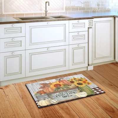 Farm Fresh Bushel Autumn Doormat Pumpkins Indoor Outdoor 30" X 18" Briarwood Lane 5 Farm Fresh Bushel Autumn Doormat Pumpkins Indoor Outdoor 30" X 18" Briarwood Lane - Image 3