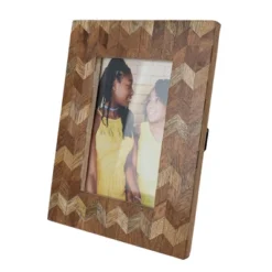 Tiled Chevron 4X6 Wood Photo Frame - Foreside Home & Garden -Home Decoration Series GUEST 8b5aeca4 7da4 478b a73d a782052922bc