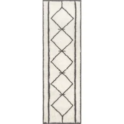 NuLOOM Sondra Machine Washable Wool Moroccan Diamond Area Rug -Home Decoration Series GUEST 8bf4ffd7 e402 4fc0 9f1a b35e03e69cfb