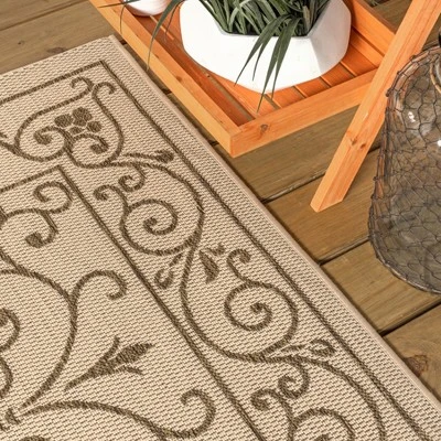 Charleston Vintage Filigree Textured Weave Indoor/Outdoor Area Rug - JONATHAN Y 5 Charleston Vintage Filigree Textured Weave Indoor/Outdoor Area Rug - JONATHAN Y - Image 3