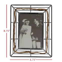 Antiqued Black Wire 4x6 Inch Metal Decorative Picture Frame - Foreside Home & Garden 12 Antiqued Black Wire 4x6 Inch Metal Decorative Picture Frame - Foreside Home & Garden -Home Decoration Series GUEST 8cc1dd76 2a60 4ec0 95c1 7fdf981403ae