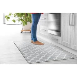 World Rug Gallery Modern Trellis Pattern Anti Fatigue Standing Mat -Home Decoration Series GUEST 8d510f29 e735 476e a917 94d0a608ff62