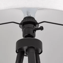 61.25" Metal Tripod Floor Lamp With Linen Shade Black/White - Cresswell Lighting -Home Decoration Series GUEST 8ddfe060 db7e 41b3 8206 85368b100c03