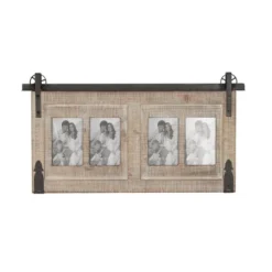 Wood 4 Slot Wall Photo Frame With Metal Accent Brown - Olivia & May 14 Wood 4 Slot Wall Photo Frame With Metal Accent Brown - Olivia & May -Home Decoration Series GUEST 8e76e7e3 b182 4530 9074 149906b78e50