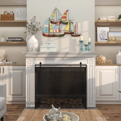 Coastal Metal Transportation Wall Decor Multi Colored - Olivia & May 16 Coastal Metal Transportation Wall Decor Multi Colored - Olivia & May - Image 14