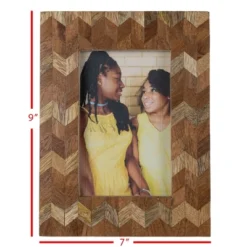 Tiled Chevron 4X6 Wood Photo Frame - Foreside Home & Garden -Home Decoration Series GUEST 8f4e2684 2b5f 418a b07a 4d2bd7f0e3e4