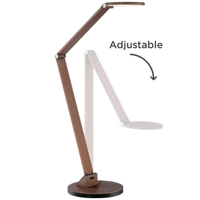 Possini Euro Design Magnum Modern Desk Lamp 36" Tall French Bronze Brown Metal LED Adjustable For Bedroom Living Room Bedside Nightstand Office House 6 Possini Euro Design Magnum Modern Desk Lamp 36" Tall French Bronze Brown Metal LED Adjustable For Bedroom Living Room Bedside Nightstand Office House - Image 4